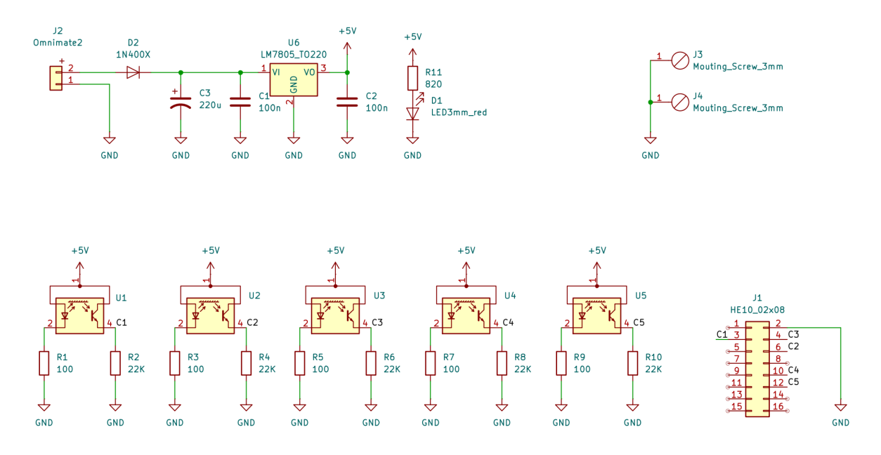 Schéma Carte Capteur KiCad