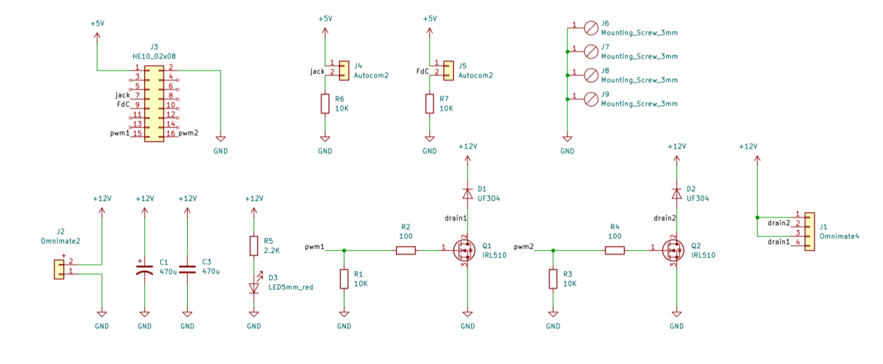 Schéma Carte Hacheur KiCad